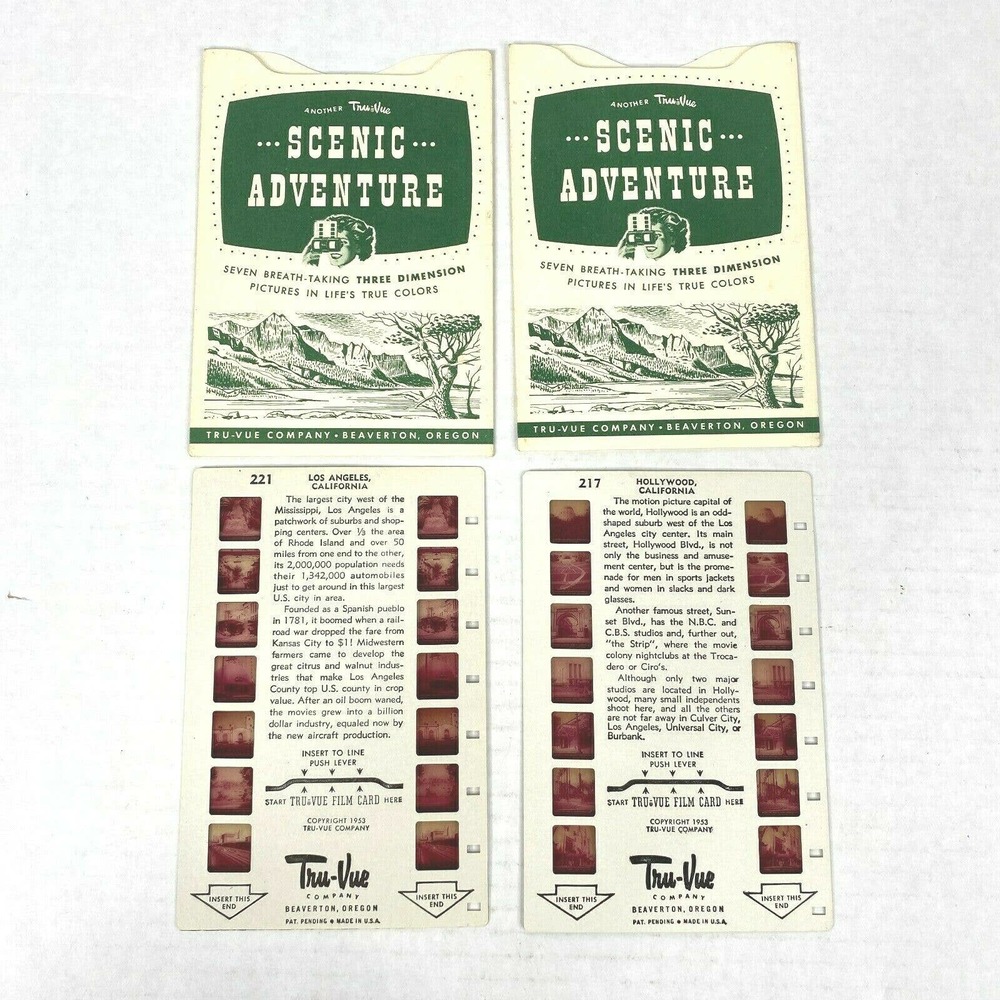 VTG‎ Tru Vue Film Cards California 2 Cards 221 217